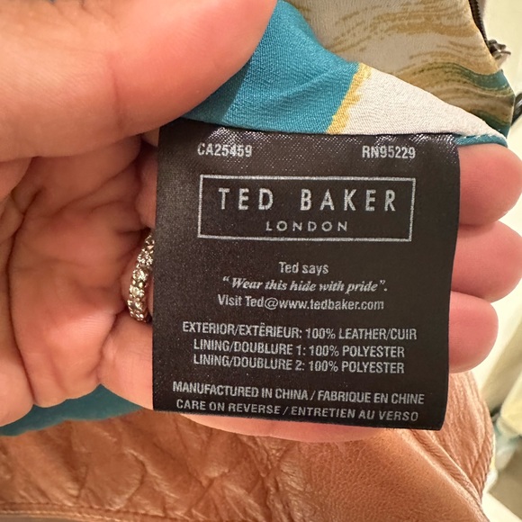 Camel 100% leather jacket by Ted Baker - Picture 4 of 16